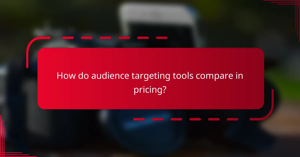 How do audience targeting tools compare in pricing?