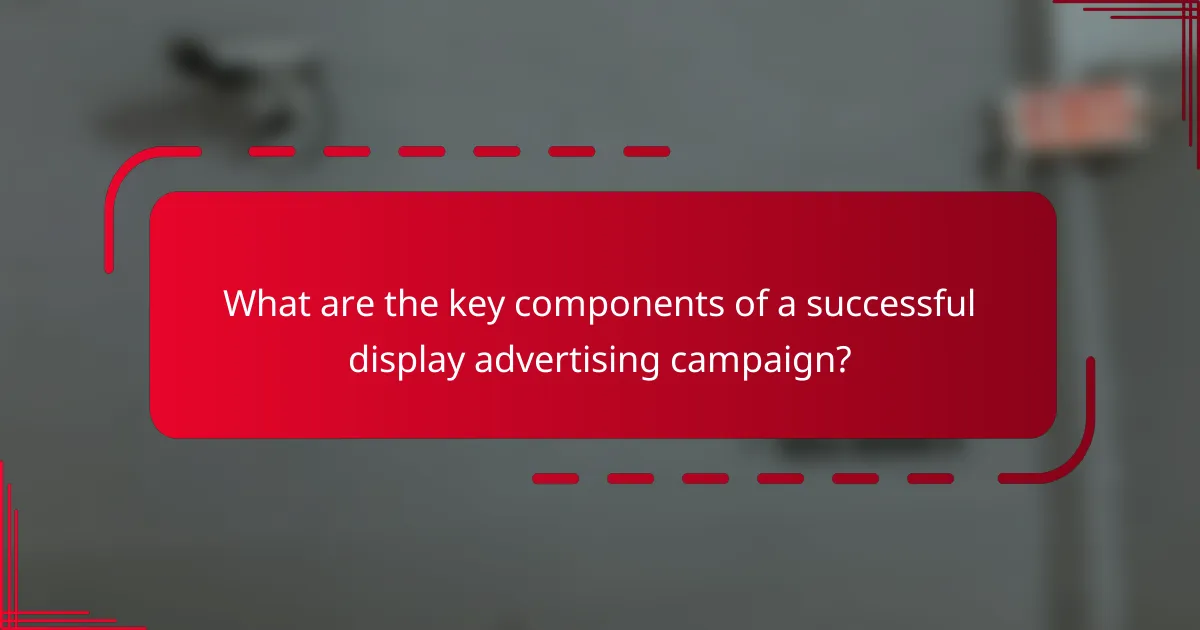 What are the key components of a successful display advertising campaign?