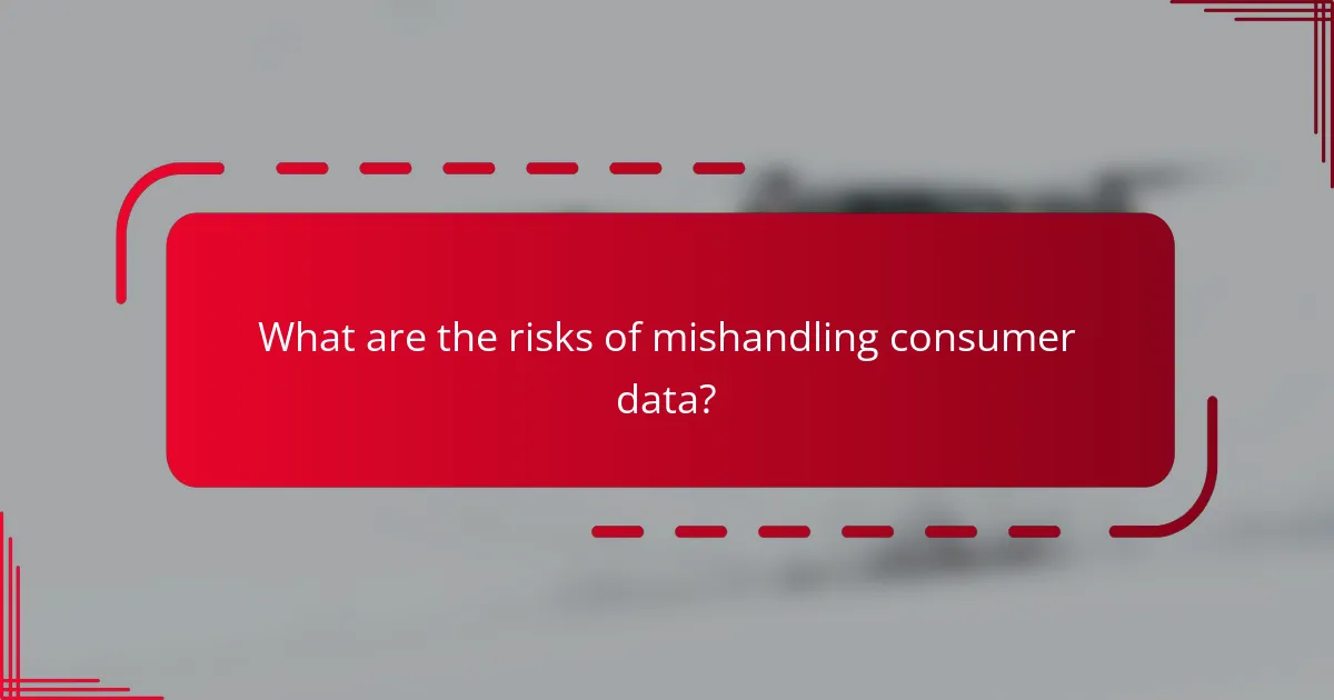 What are the risks of mishandling consumer data?